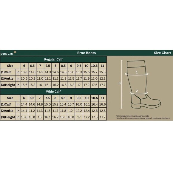 New with Tags Dublin Erne Boots Women's Size 7 Khaki Brown Knee High Riding Boot - Picture 7 of 16